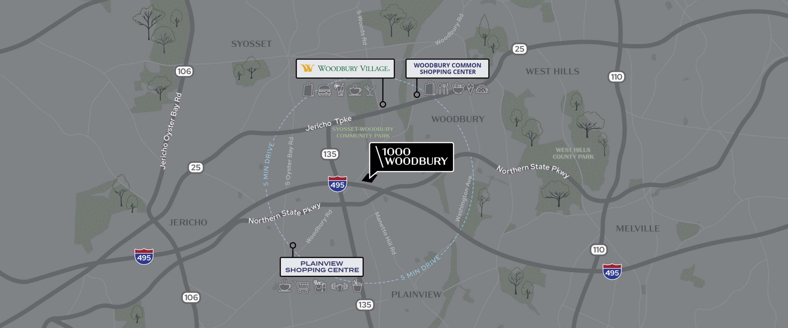 Woodbury Area Map